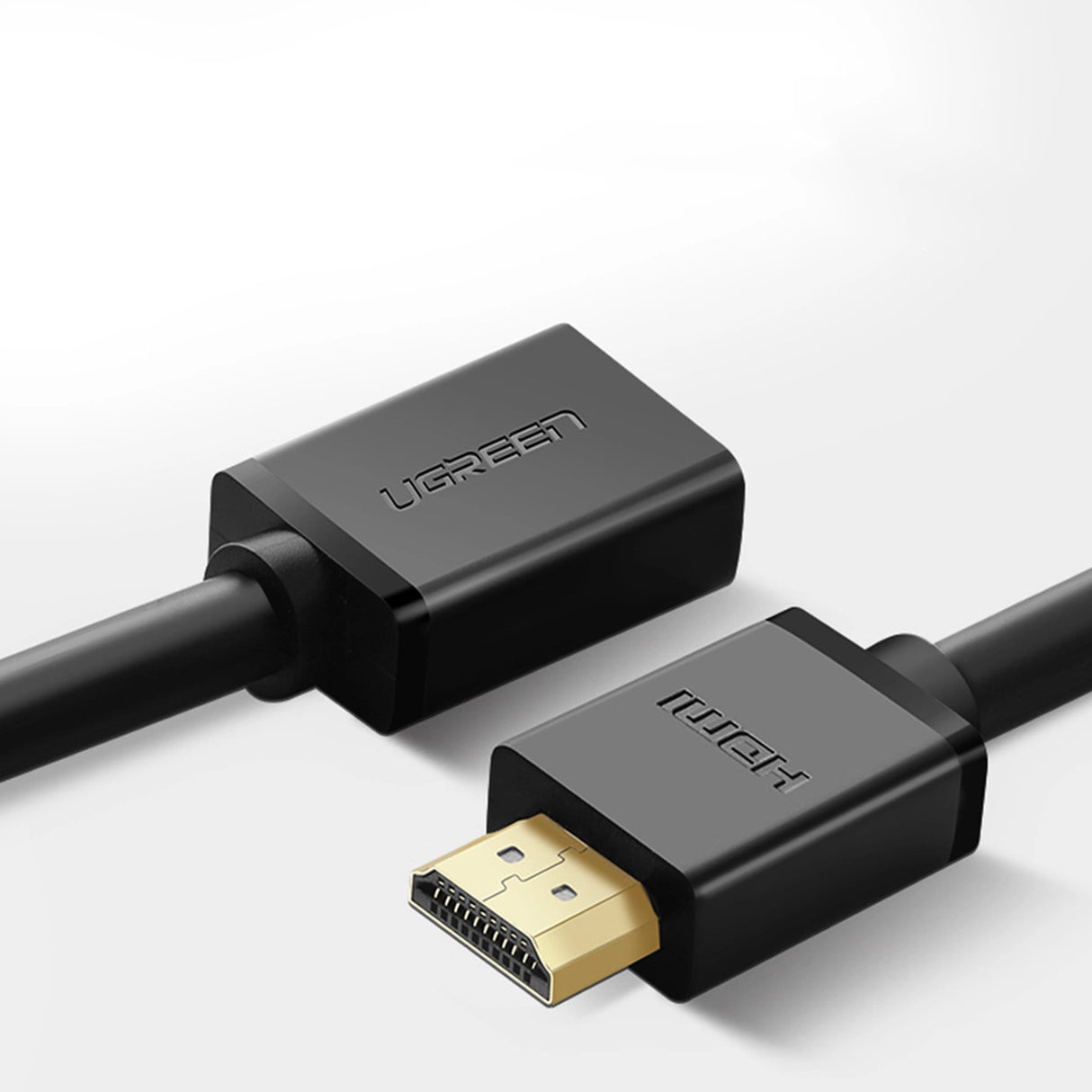 Ugreen HD107 10141 HDMI (mand) - HDMI (kvind) 4K Kabel 1m - sort