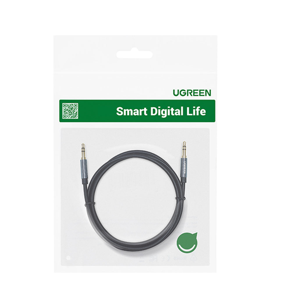 Ugreen AUX-lydkabel lige minijack 3,5 mm 1m blå (AV112)