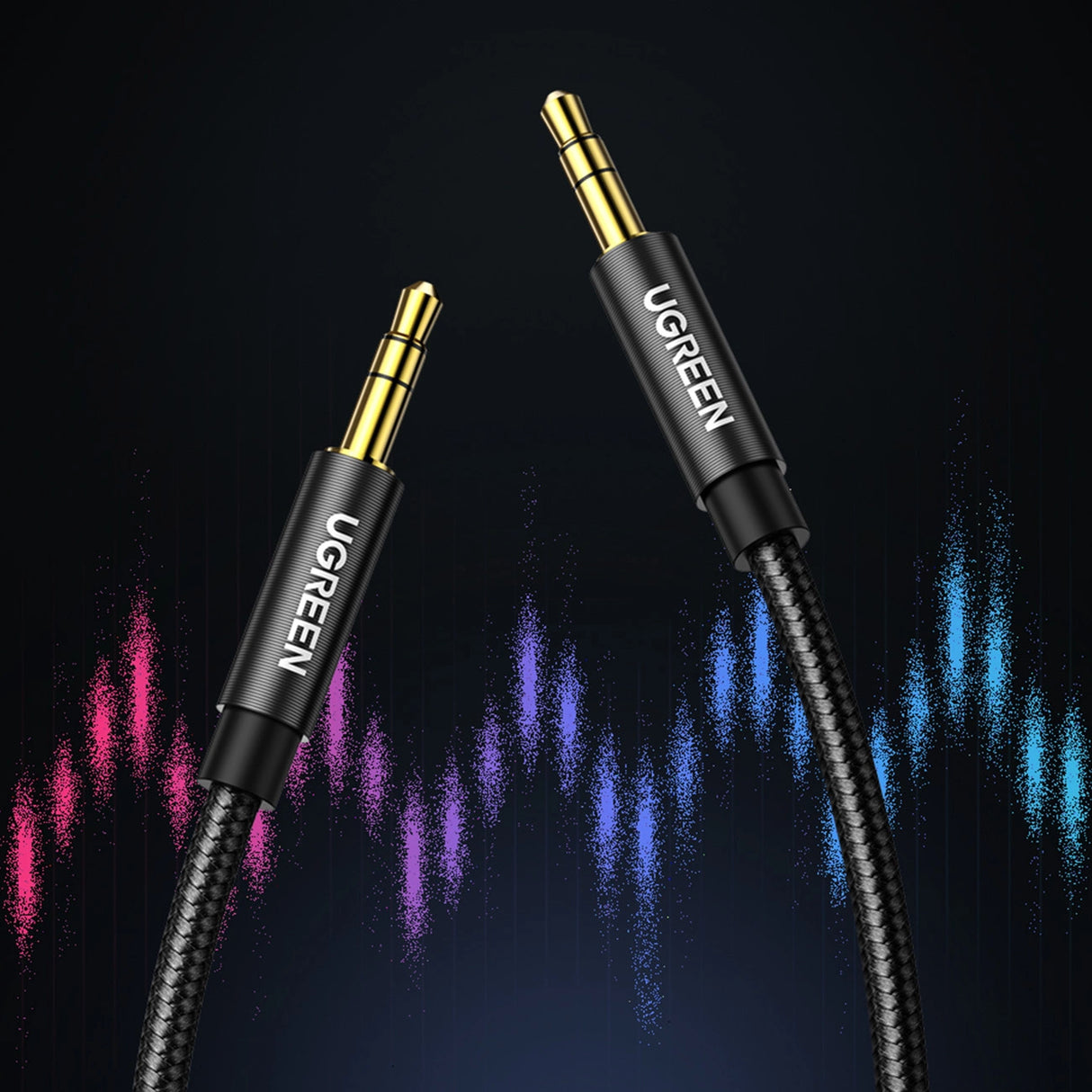 Ugreen AUX-lydkabel lige minijack 3,5 mm 1m blå (AV112)