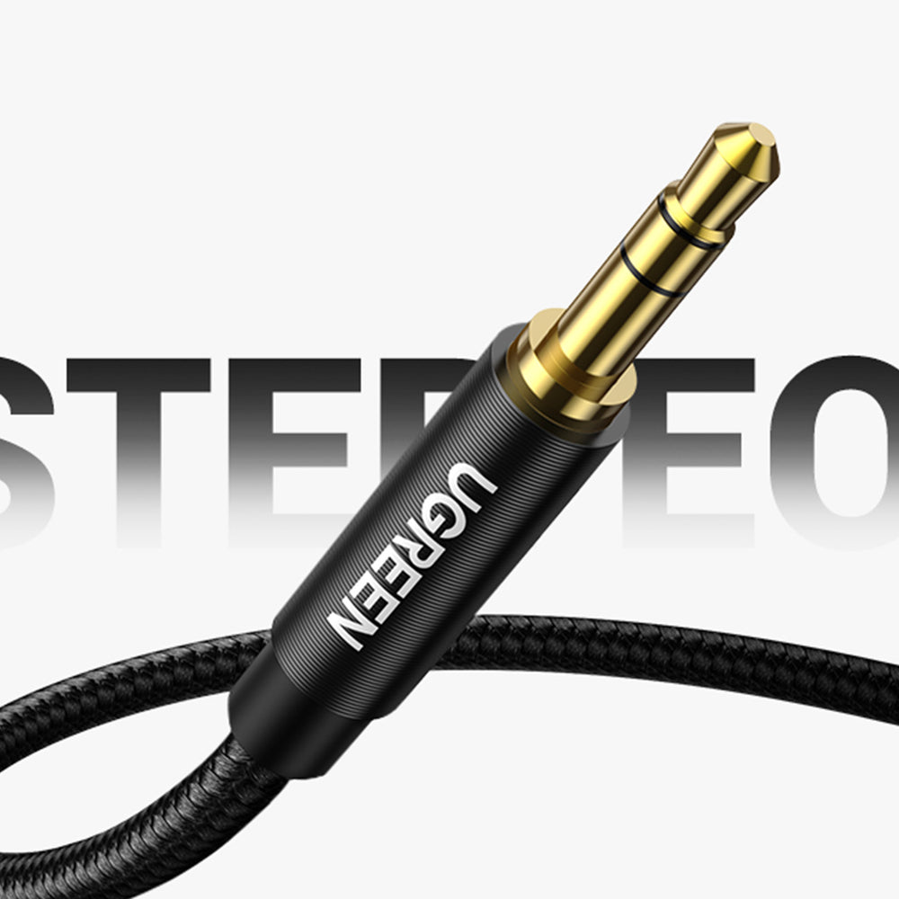 Ugreen AUX-lydkabel lige minijack 3,5 mm 1m blå (AV112)