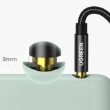 Ugreen AUX-lydkabel lige minijack 3,5 mm 1m blå (AV112)