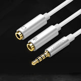 Ugreen kabel hovedtelefon splitter mini jack 3,5 mm - 2 x mini jack 3,5 mm (mikrofon + stereo udgang) sort (AV141)