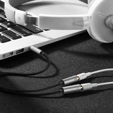 Ugreen kabel hovedtelefon splitter mini jack 3,5 mm - 2 x mini jack 3,5 mm (mikrofon + stereo udgang) sort (AV141)