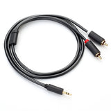 Ugreen AV102 10511 kabel 3,5 mm mini jack (mand) / 2RCA (mand) 1,5 m - grå