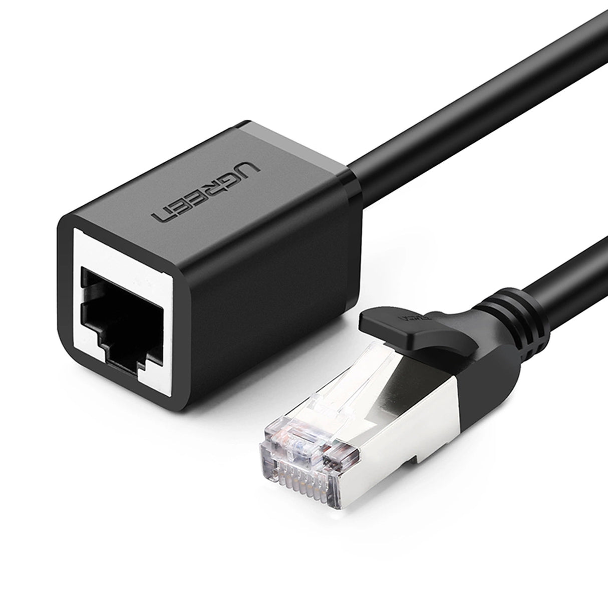 Ugreen NW112 11278 Network Ethernet Cable RJ45 (kvindelig) - RJ45 (mandlig) F/UTP Cat. 6 1 Gbps 0.5m - sort