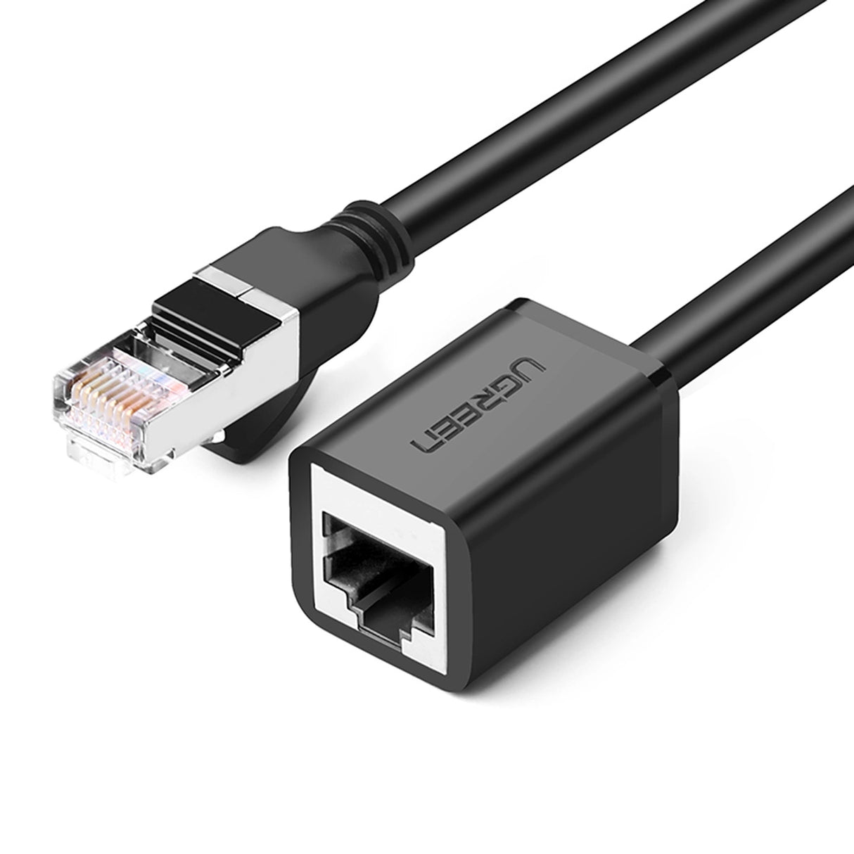 Ugreen NW112 11278 Network Ethernet Cable RJ45 (kvindelig) - RJ45 (mandlig) F/UTP Cat. 6 1 Gbps 0.5m - sort