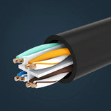 Ugreen NW112 11278 Network Ethernet Cable RJ45 (kvindelig) - RJ45 (mandlig) F/UTP Cat. 6 1 Gbps 0.5m - sort