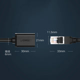 Ugreen NW112 11278 Network Ethernet Cable RJ45 (kvindelig) - RJ45 (mandlig) F/UTP Cat. 6 1 Gbps 0.5m - sort
