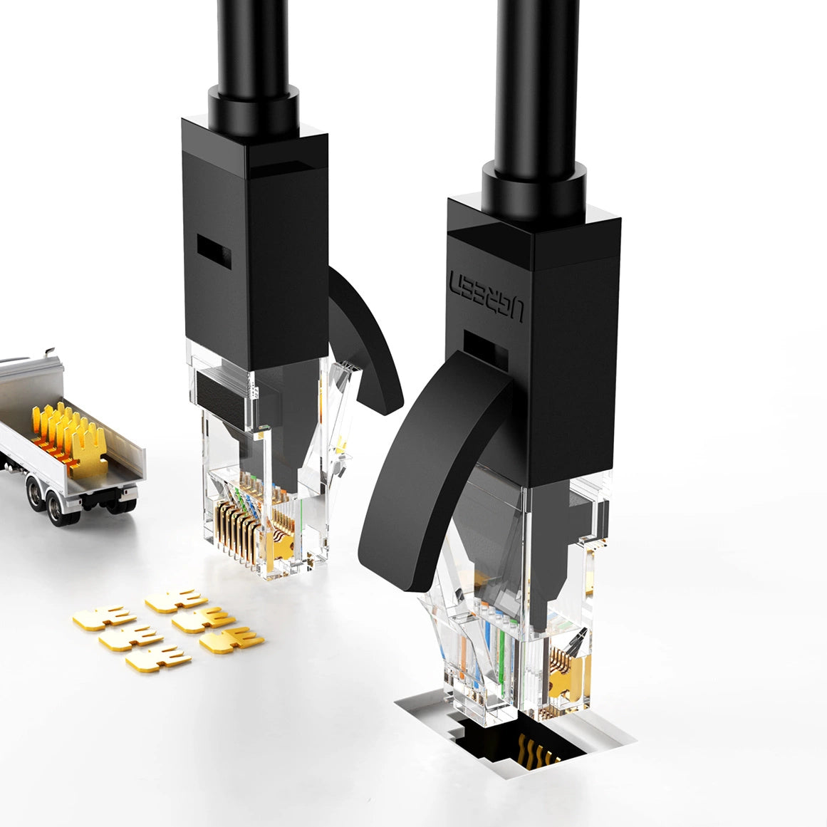 Ugreen LAN Ethernet U/UTP Cat. 6 1000Mbps 8m sort (NW102)
