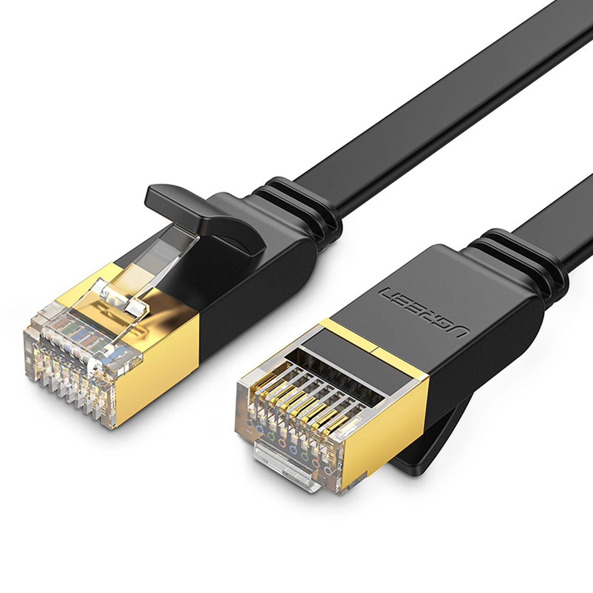 Ugreen Ethernet patch cord U/FTP Cat. 7 10Gb/s flad 0,5m sort (NW106)