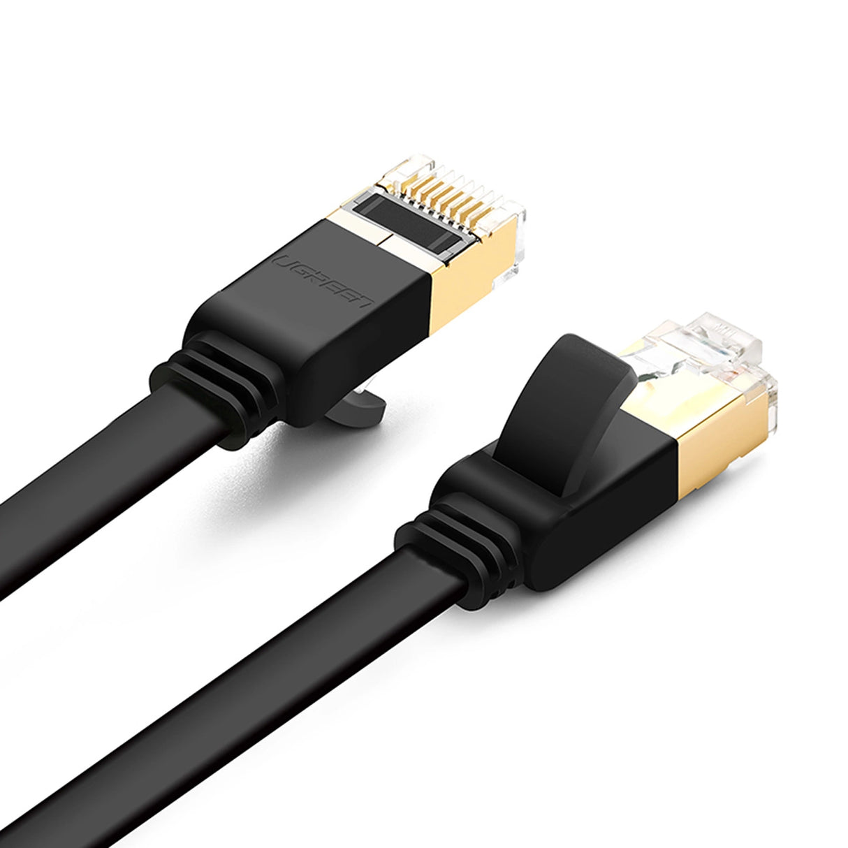 Ugreen Ethernet patch cord U/FTP Cat. 7 10Gb/s flad 0,5m sort (NW106)