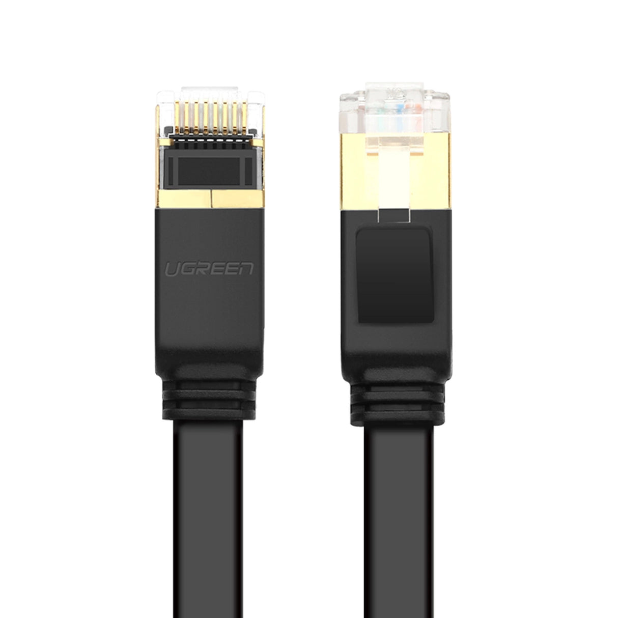 Ugreen Ethernet patch cord U/FTP Cat. 7 10Gb/s flad 0,5m sort (NW106)