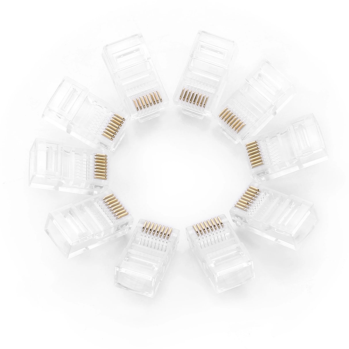 Ugreen 100x plug end RJ45 8P8C (UTP Cat. 5 / Cat. 5e) gennemsigtig (NW110)