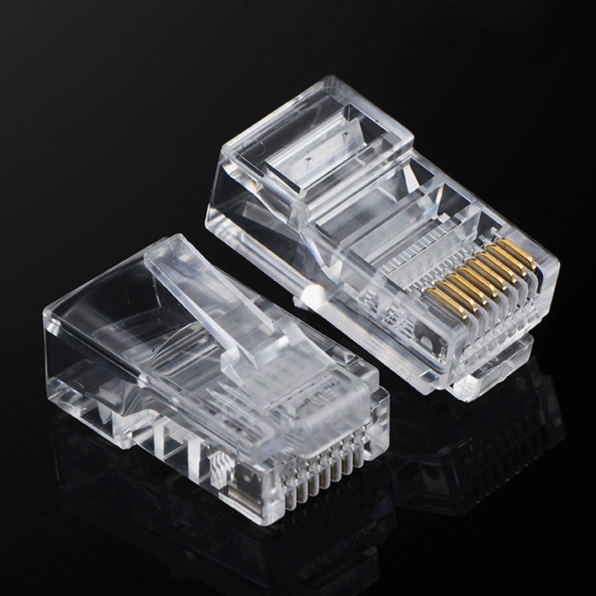 Ugreen 100x plug end RJ45 8P8C (UTP Cat. 5 / Cat. 5e) gennemsigtig (NW110)