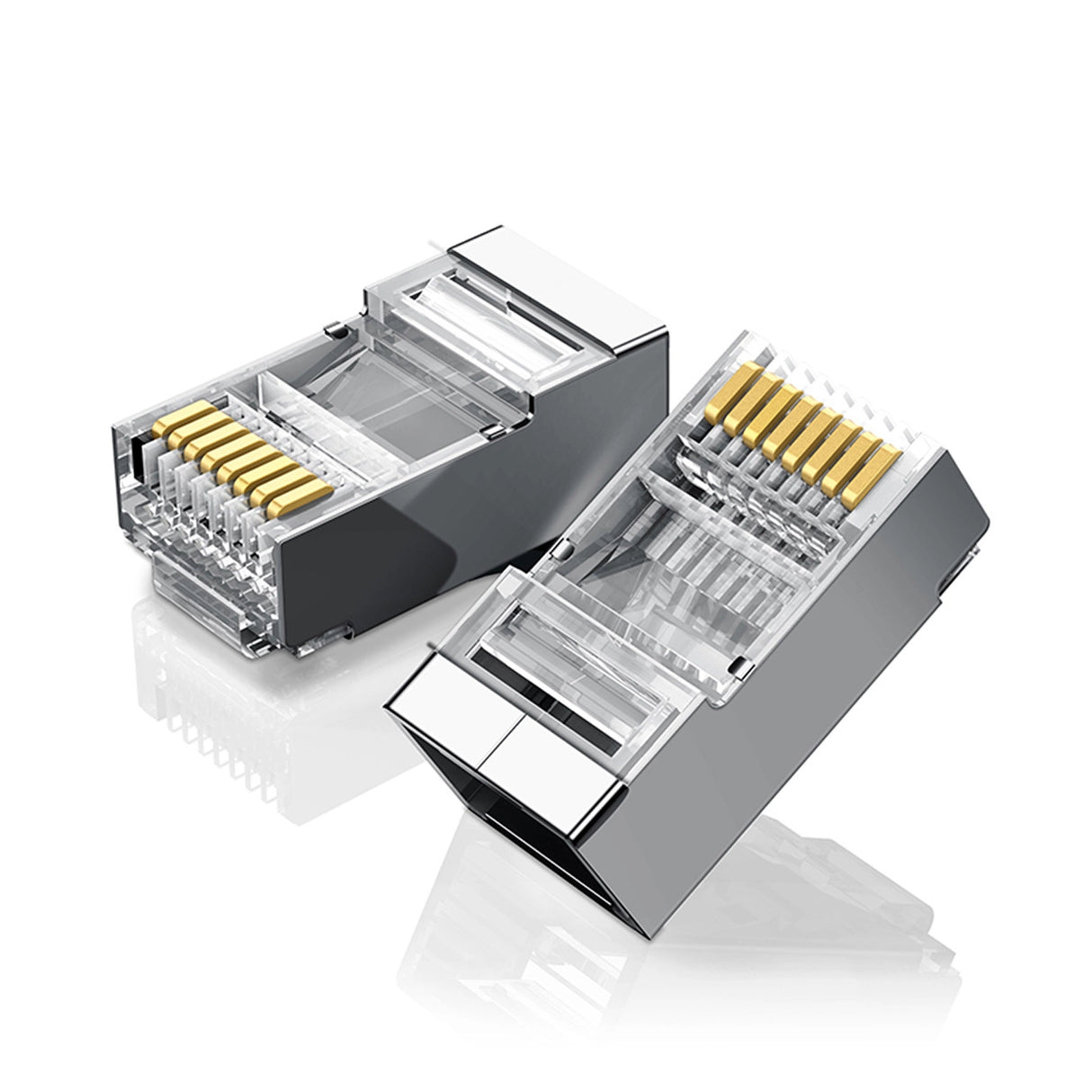 Ugreen 10x plug end RJ45 8P8C (UTP Cat. 6 / Cat. 5 / Cat. 5e) sølv (NW111)