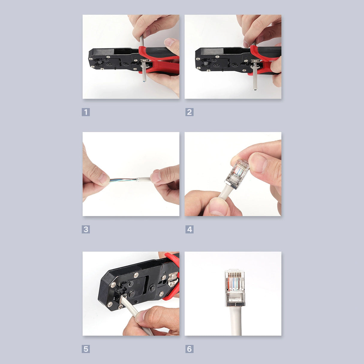 Ugreen 10x plug end RJ45 8P8C (UTP Cat. 6 / Cat. 5 / Cat. 5e) sølv (NW111)