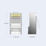Ugreen 10x plug end RJ45 8P8C (UTP Cat. 6 / Cat. 5 / Cat. 5e) sølv (NW111)