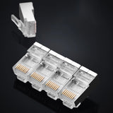 Ugreen 10x plug end RJ45 8P8C (UTP Cat. 6 / Cat. 5 / Cat. 5e) sølv (NW111)