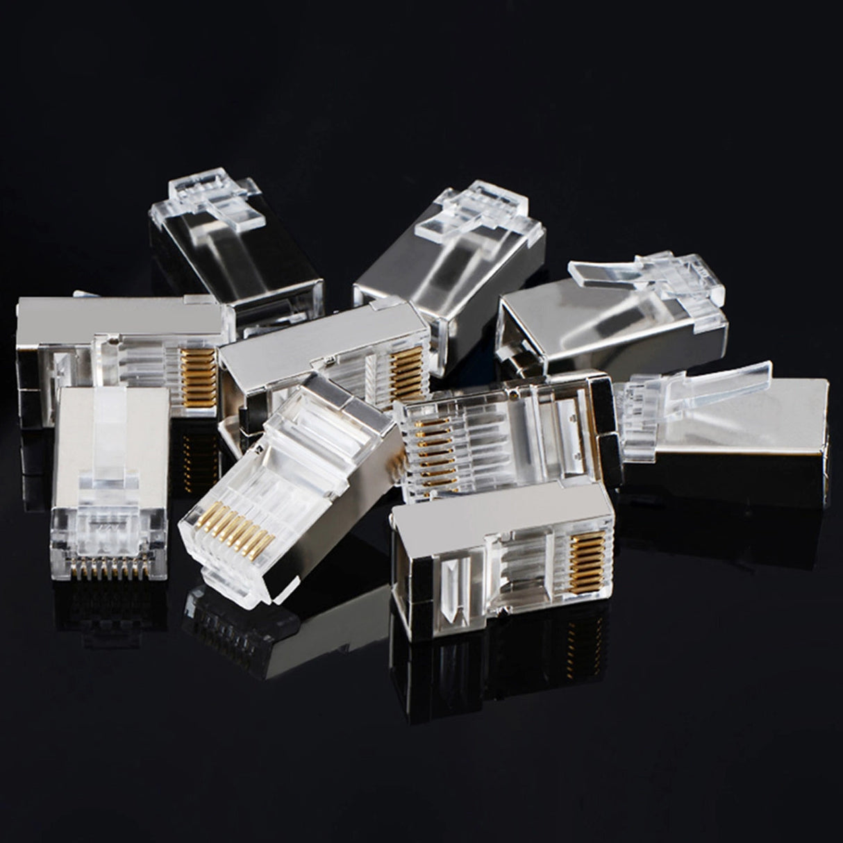 Ugreen 10x plug end RJ45 8P8C (UTP Cat. 6 / Cat. 5 / Cat. 5e) sølv (NW111)