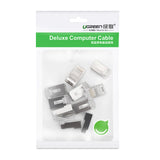 Ugreen 10x plug end RJ45 8P8C (UTP Cat. 6 / Cat. 5 / Cat. 5e) sølv (NW111)