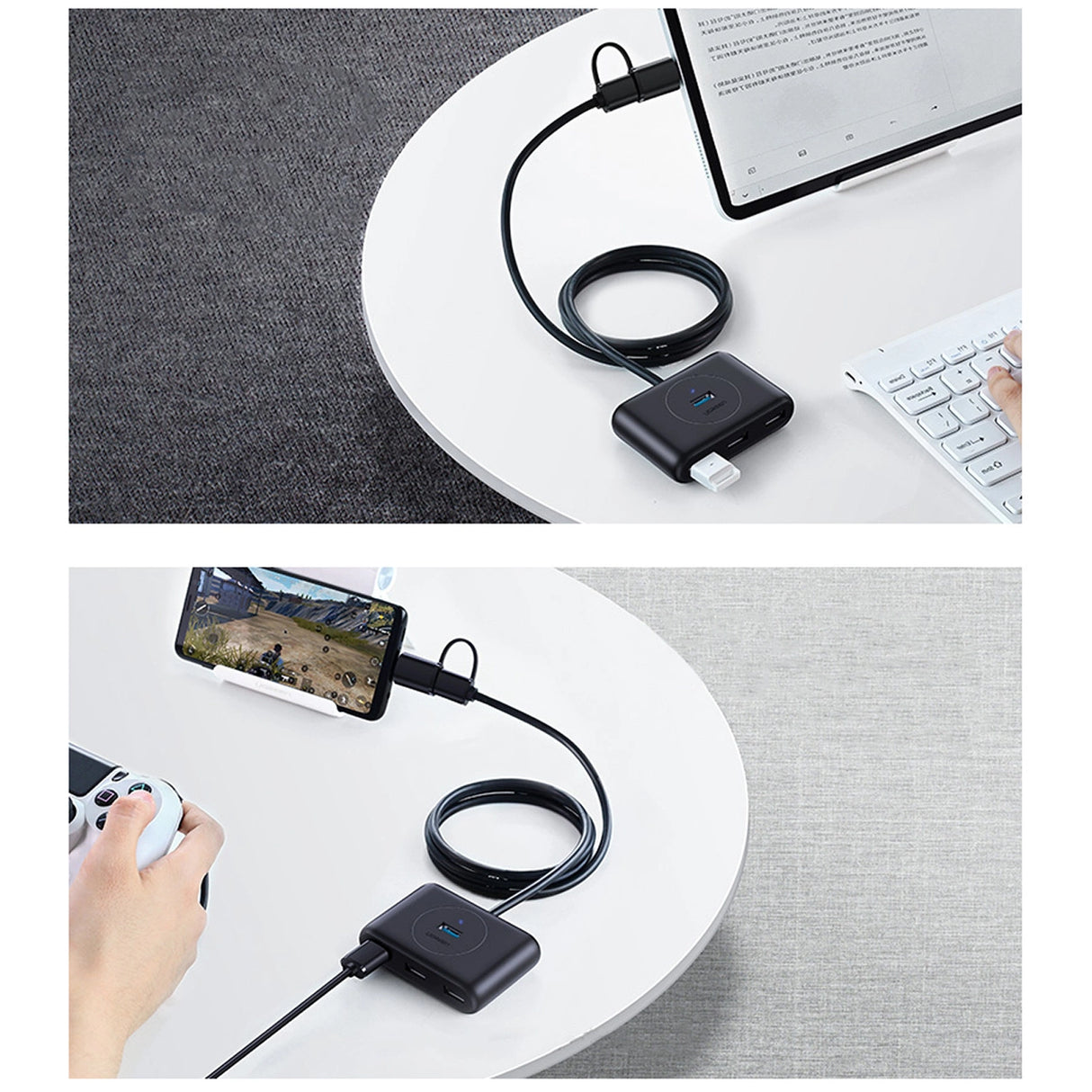 Ugreen HUB 4in1 USB-C - 4xUSB 3.0 5Gb/s 1m sort (CR113)