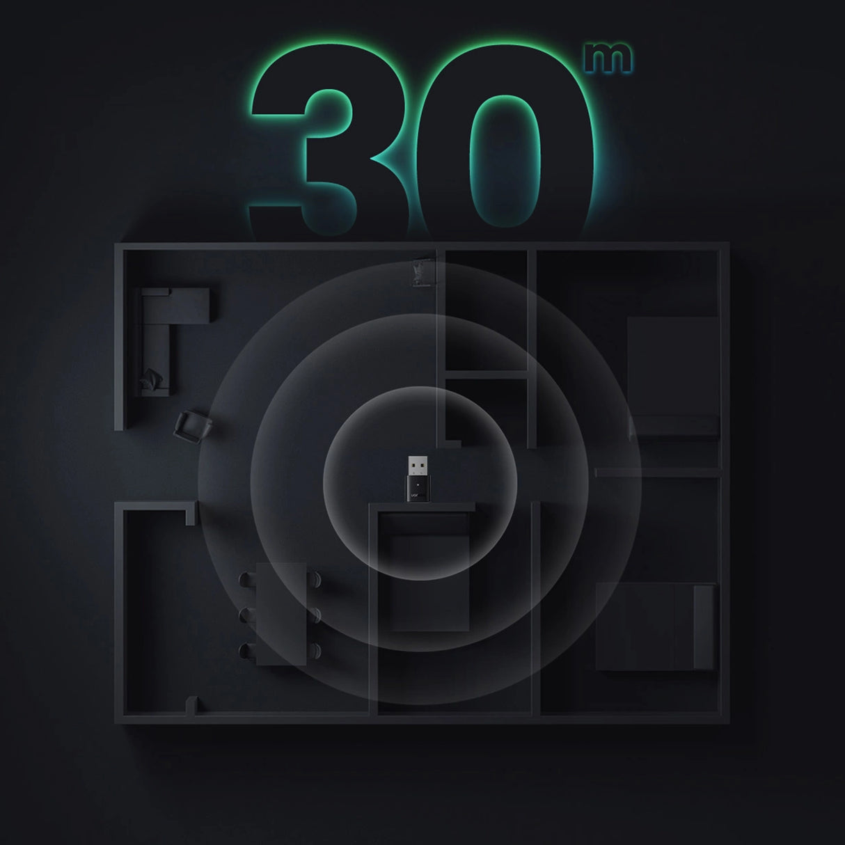 Ugreen Bluetooth 5.0 USB-A Adapter sort (CM390)