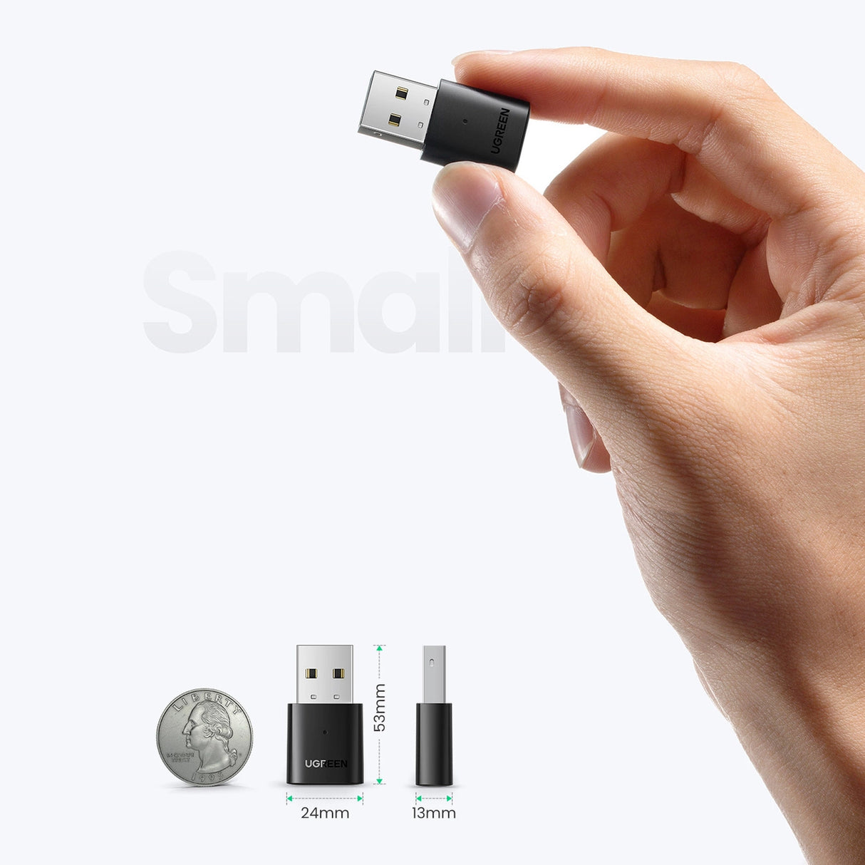 Ugreen Bluetooth 5.0 USB-A Adapter sort (CM390)