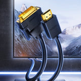 Grøn tovejs kabel HDMI - DVI 2m sort (HD106)