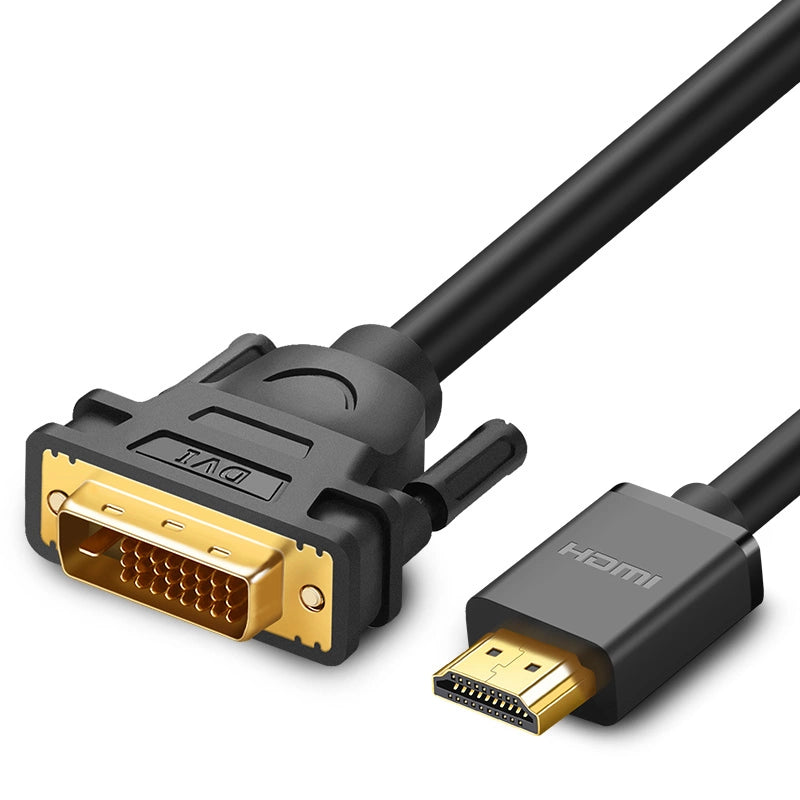Grøn tovejs kabel HDMI - DVI 2m sort (HD106)