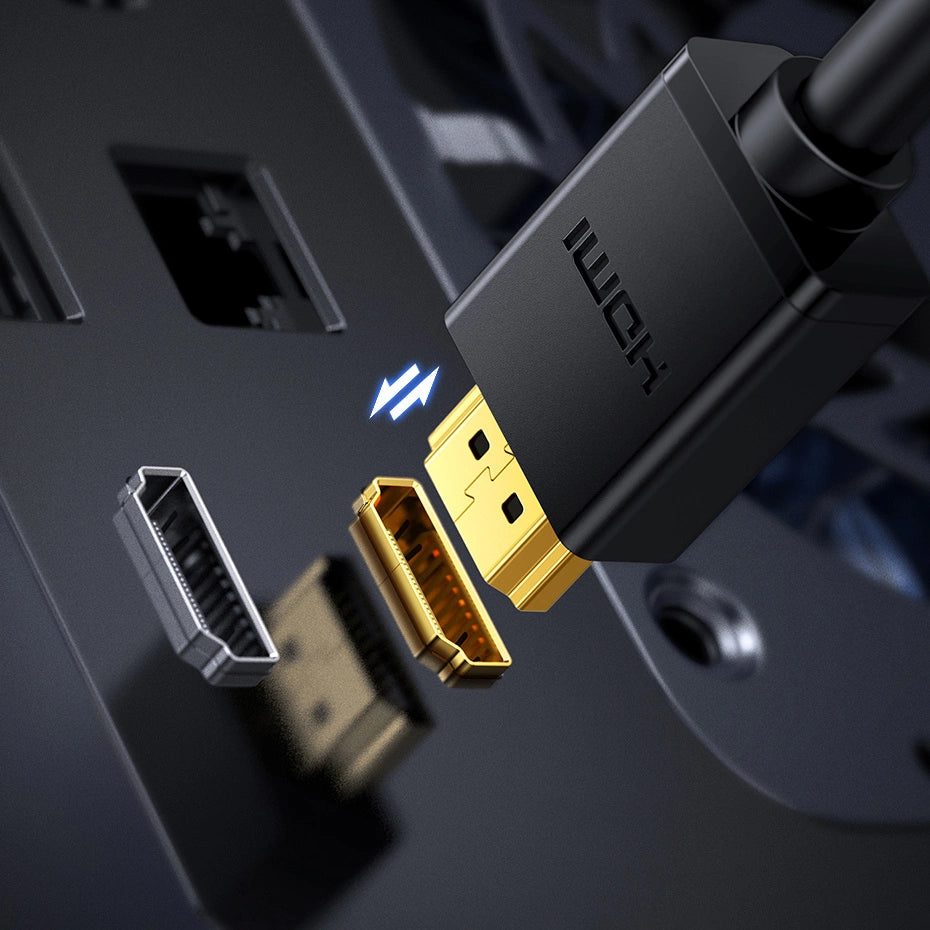 Grøn tovejs kabel HDMI - DVI 2m sort (HD106)