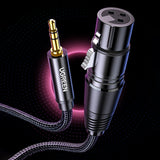 Ugreen lydkabel 3,5 mm mini jack (mandlig) - XLR (kvindelig) 1m sort (AV182)