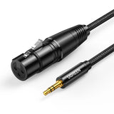 Ugreen lydkabel 3,5 mm mini jack (mandlig) - XLR (kvindelig) 1m sort (AV182)
