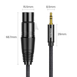 Ugreen lydkabel 3,5 mm mini jack (mandlig) - XLR (kvindelig) 1m sort (AV182)