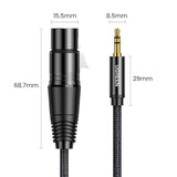 Ugreen lydkabel 3,5 mm mini jack (mandlig) - XLR (kvindelig) 1m sort (AV182)