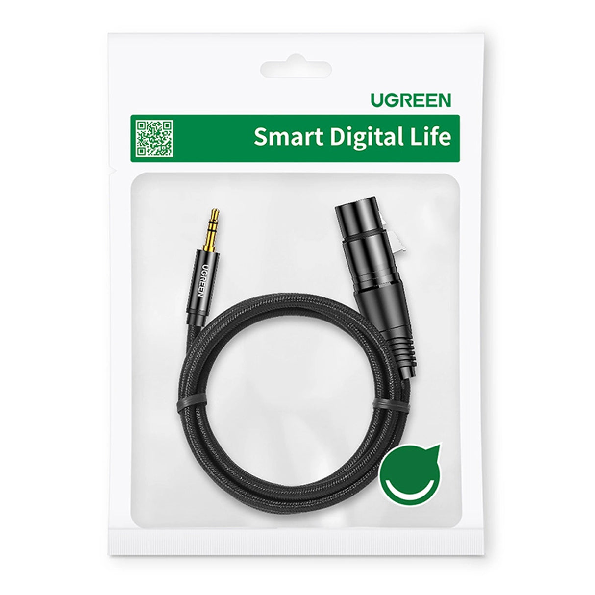 Ugreen lydkabel 3,5 mm mini jack (mandlig) - XLR (kvindelig) 1m sort (AV182)