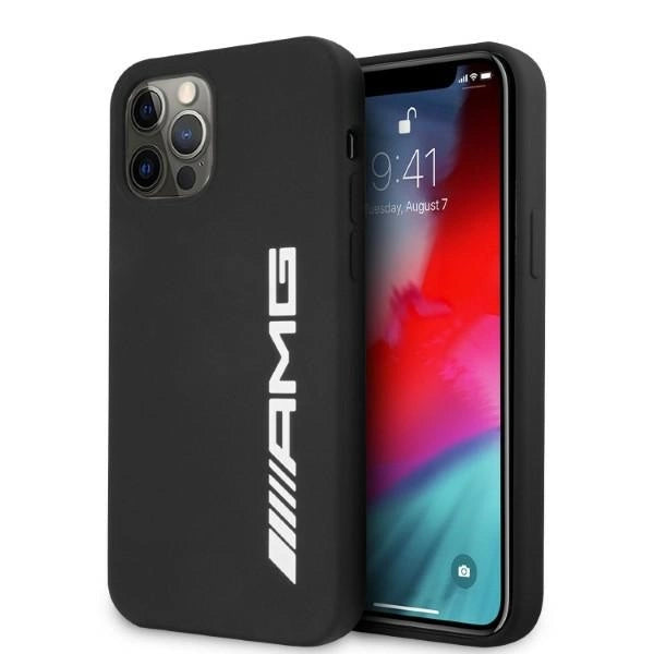 AMG Silicone Big Logo-hylster til iPhone 12 Pro Max - sort
