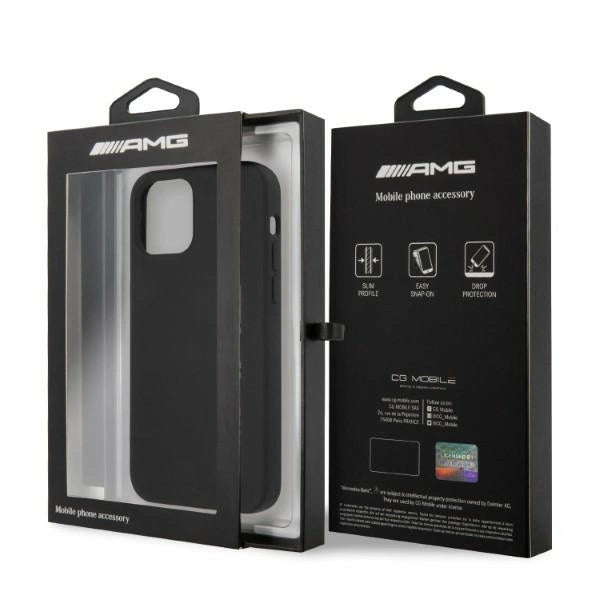 AMG Silicone Big Logo-hylster til iPhone 12 Pro Max - sort