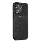 AMG AMHCP13LOSDBK iPhone 13 Pro / 13 6.1" sort/sort hårdkasse Læder Curved Lines