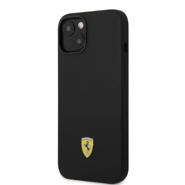 Ferrari FEHMSIP14SBK iPhone 14 6.1" sort/sort hardcase Silikon Metal Logo Magsafe