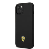 Ferrari FEHMSIP14SBK iPhone 14 6.1" sort/sort hardcase Silikon Metal Logo Magsafe