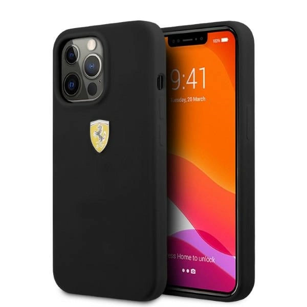 Ferrari FESSIHMP13XBK iPhone 13 Pro Max 6.7" sort/sort hardcase Silicone MagSafe
