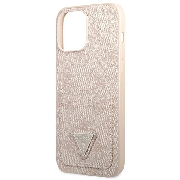 Guess 4G Triangle Logo Cardslot Case til iPhone 13 Pro / 13 - Pink