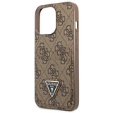 Guess 4G Triangle Logo Cardslot Case til iPhone 13 Pro / 13 - Brunt