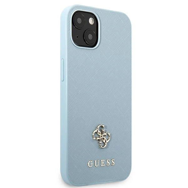 Guess GUHCP13MPS4MB iPhone 13 6.1" blå/blå hardcase Saffiano 4G lille metal logo