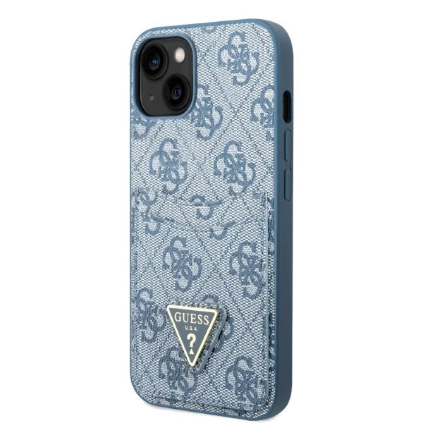 Guess GUHCP13SP4TPB iPhone 13 mini 5.4" blå/blå hardcase 4G Triangle Logo Cardslot
