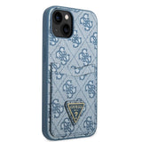 Guess GUHCP13SP4TPB iPhone 13 mini 5.4" blå/blå hardcase 4G Triangle Logo Cardslot