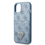 Guess GUHCP13SP4TPB iPhone 13 mini 5.4" blå/blå hardcase 4G Triangle Logo Cardslot