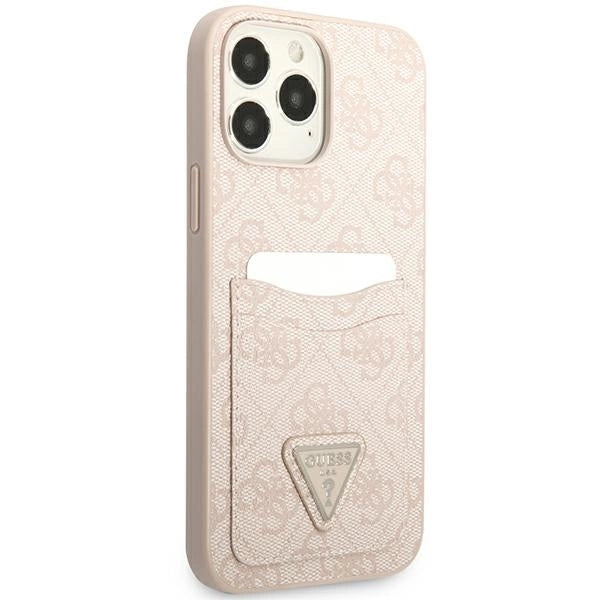 Guess 4G Triangle Logo Cardslot case til iPhone 13 Pro Max - pink
