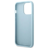 Guess Saffiano 4G Small Metal Logo-foder til iPhone 13 Pro Max - blå