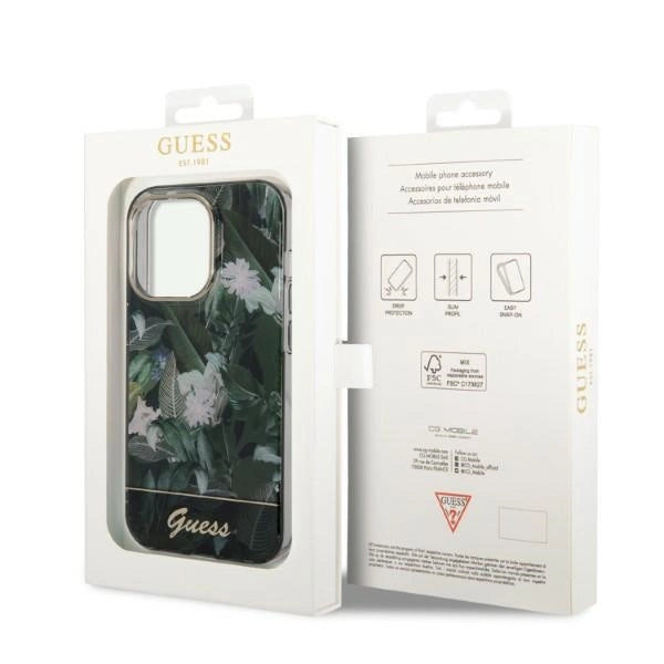 Guess GUHCP14LHGJGHA iPhone 14 Pro 6.1" grøn/grøn hardcase Jungle Collection